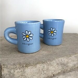 Life Is Good Mugs “Do What You Like Like What You Do” Set Of 2 Blue